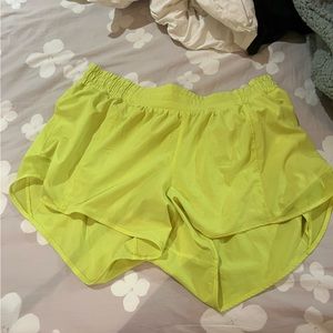 Yellow Lululemon shorts size 14 tall